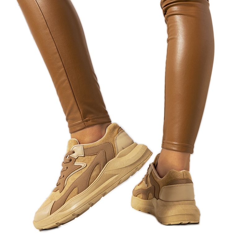Brown women's Toffee sneakers beige