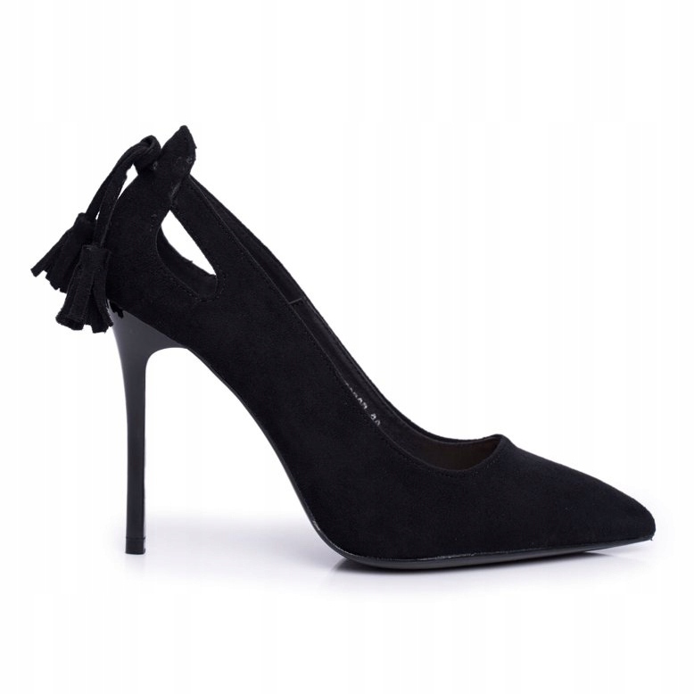 PS1 Women's Stilettos Suede With Spitz Black Leven