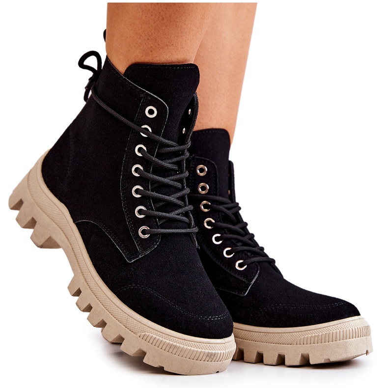 PS1 Suede Boots Tied Black Hurricane