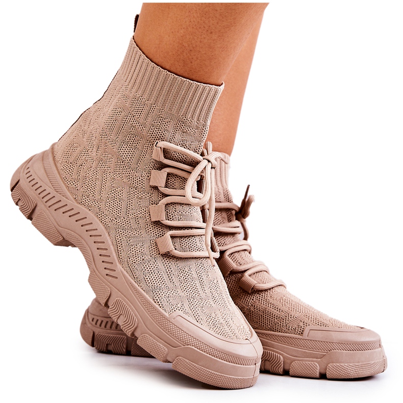 FM1 Beige Kimberly Sports Socks Shoes