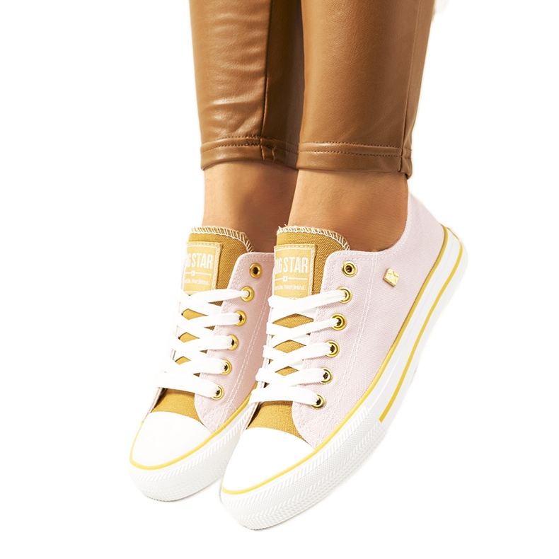 Pink Big Star women's sneakers HH274455 beige Pink Big Star women's sneakers HH274455 beige