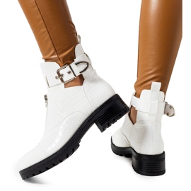 White lacquered boots from Rosanne