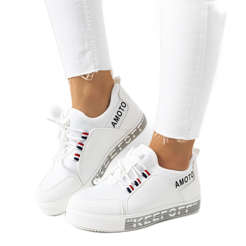 Burges white women's sneakers