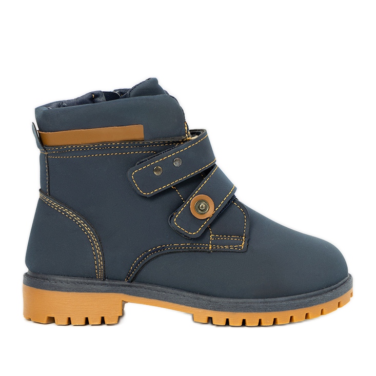 Children's navy blue boots Marcil yellow Children's navy blue boots Marcil yellow