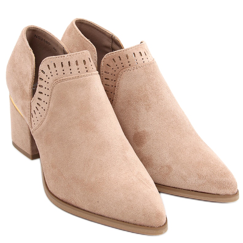 High-heeled shoes by Aila Khaki beige