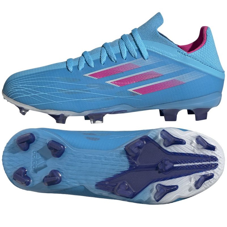 Adidas X Speedflow.1 Fg Jr GW7461 football boots blue blue Adidas X Speedflow.1 Fg Jr GW7461 football boots blue blue