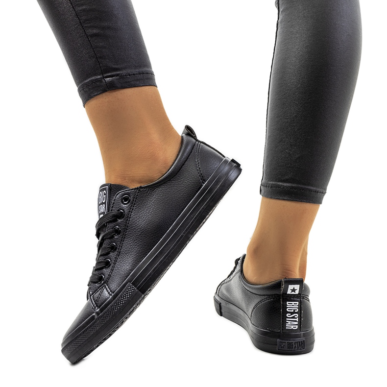 Women's black sneakers Big Star JJ274312