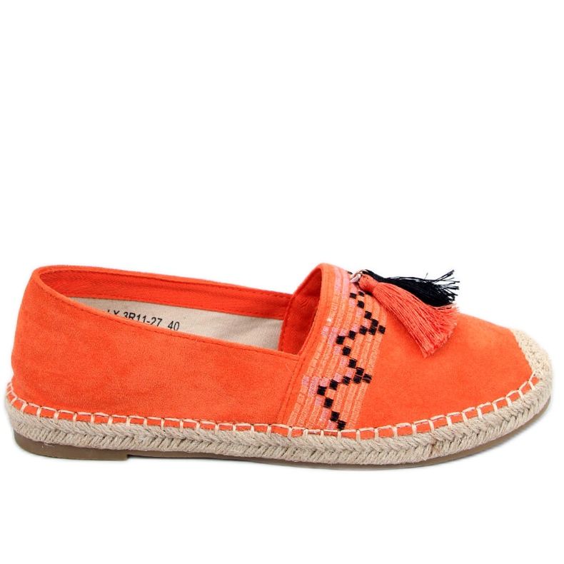 Boho espadrilles with Birna Orange fringes
