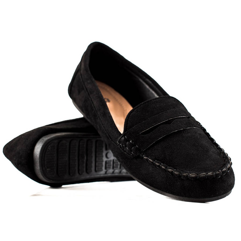 TRENDI Classic suede loafers black