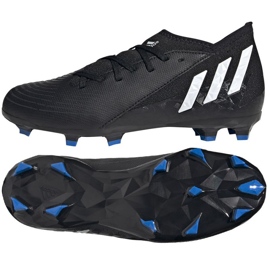 Adidas Predator Edge.3 Fg Jr GW2360 football boots black black Adidas Predator Edge.3 Fg Jr GW2360 football boots black black