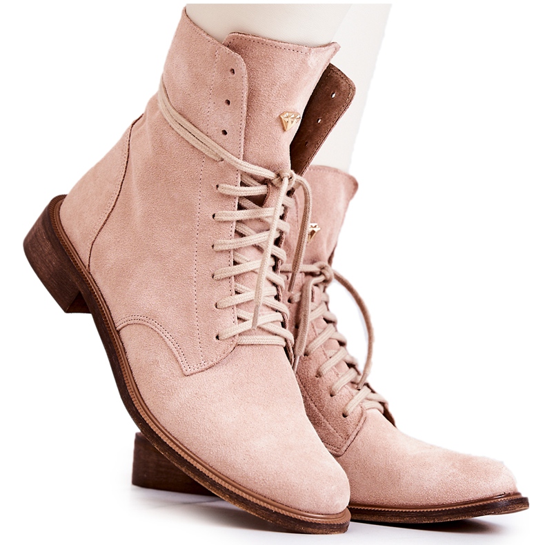 Suede boots Nicole Pink 2697
