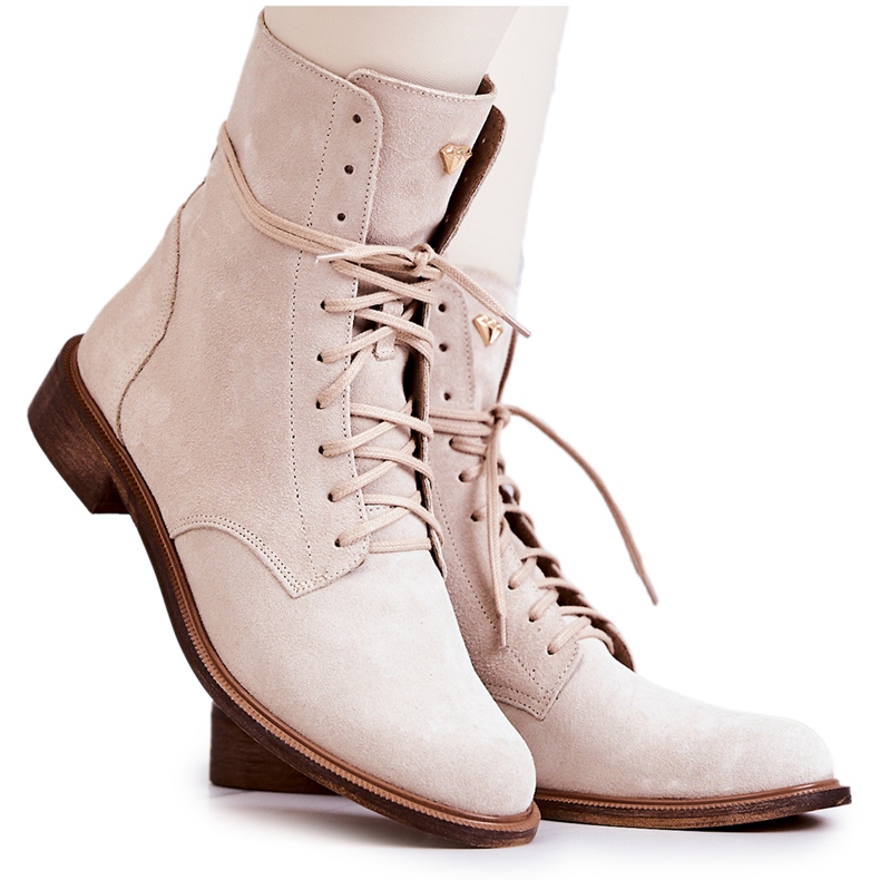 Suede boots Nicole Light beige 2697