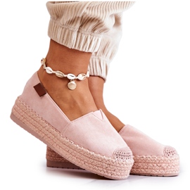 FB2 Slip-on Suede Espadrilles Pink Lesley FB2 Slip-on Suede Espadrilles Pink Lesley