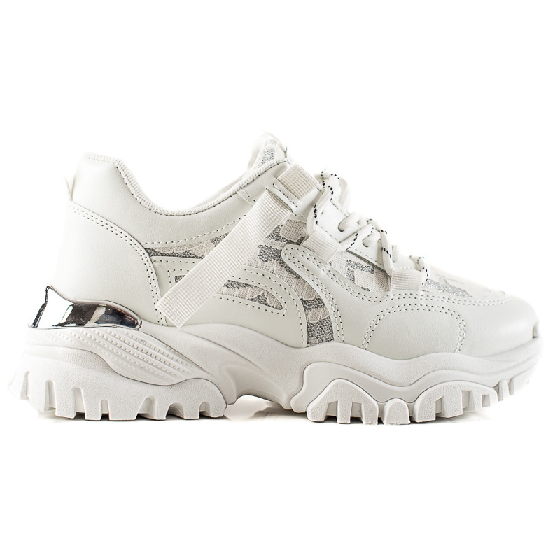 TRENDI Fashionable Sneakers With Glitter white