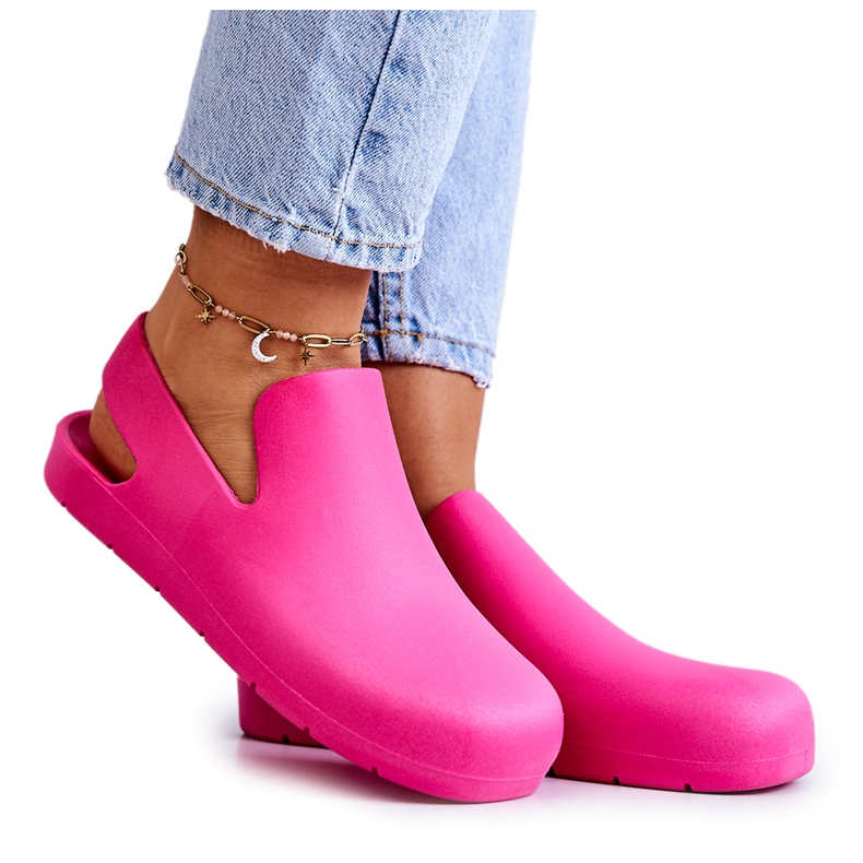 FS1 Fashionable Rubber Clogs Fuchsia Meriko pink