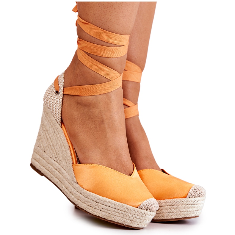 FS1 Espadrilles Terrific Orange Wedge Sandals FS1 Espadrilles Terrific Orange Wedge Sandals