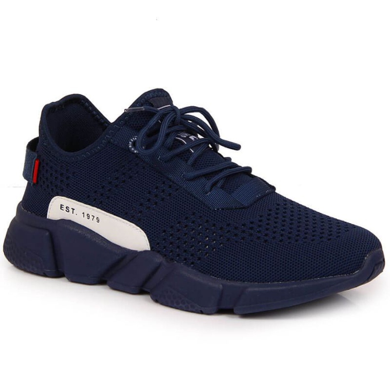Textile sports shoes Big Star W JJ274274 navy blue