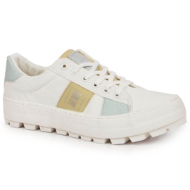 Textile sneakers on the Big Star W JJ274480 platform white