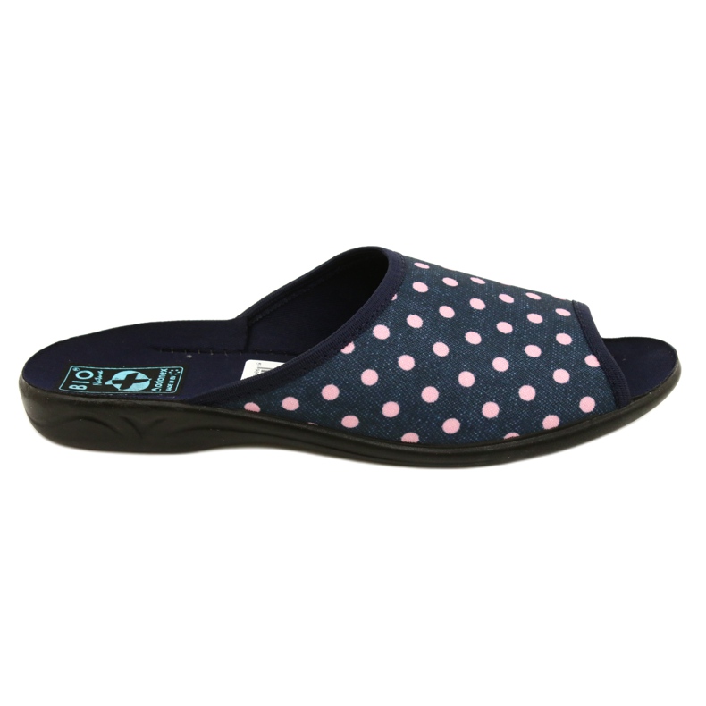 Adanex Sara women's polka dots 24961 navy blue slippers pink