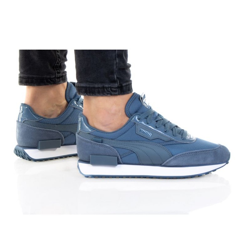 Puma Future Rider Glossy W 02 Blue Keeshoes Puma Future Rider Glossy W 02 Blue Keeshoes