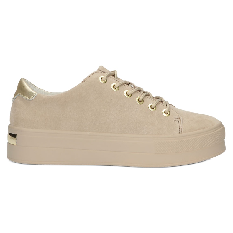 Beige leather Creepers Filippo DP3533