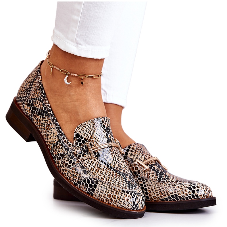 Women's Loafers Laura Messi 2307 Beige-Black