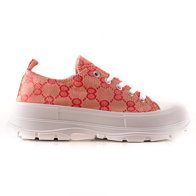 Bona Sneakers On The Platform With Patterns pink