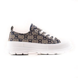 Bona Sneakers On The Platform With Patterns multicolored grey