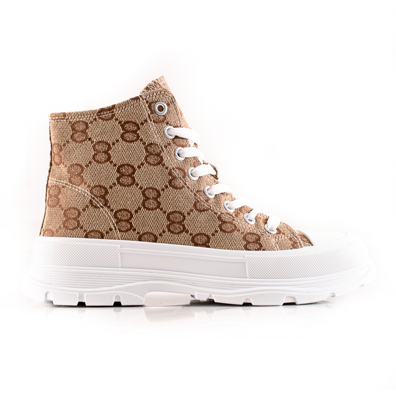 Bona Patterned high sneakers brown