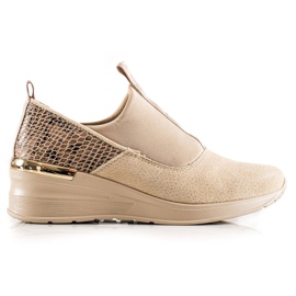 Filippo Leather Slip-On Sneakers beige brown Filippo Leather Slip-On Sneakers beige brown