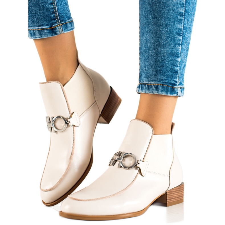 W. Potocki Elegant Slip-on Potocki boots beige