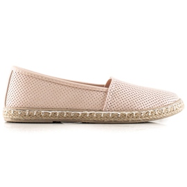 TRENDI Comfortable Eco-Leather Espadrilles pink