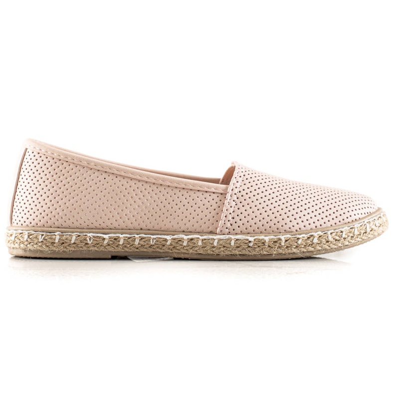 TRENDI Comfortable Eco-Leather Espadrilles pink
