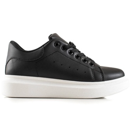 TRENDI Sneakers With Eco Leather On The Platform black TRENDI Sneakers With Eco Leather On The Platform black