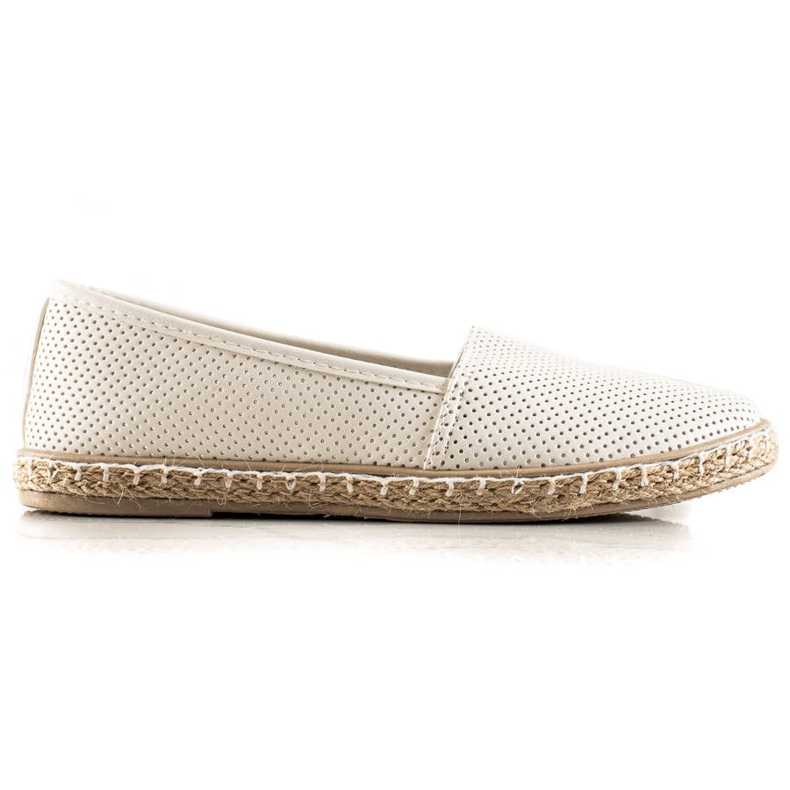 TRENDI Comfortable Openwork Espadrilles white