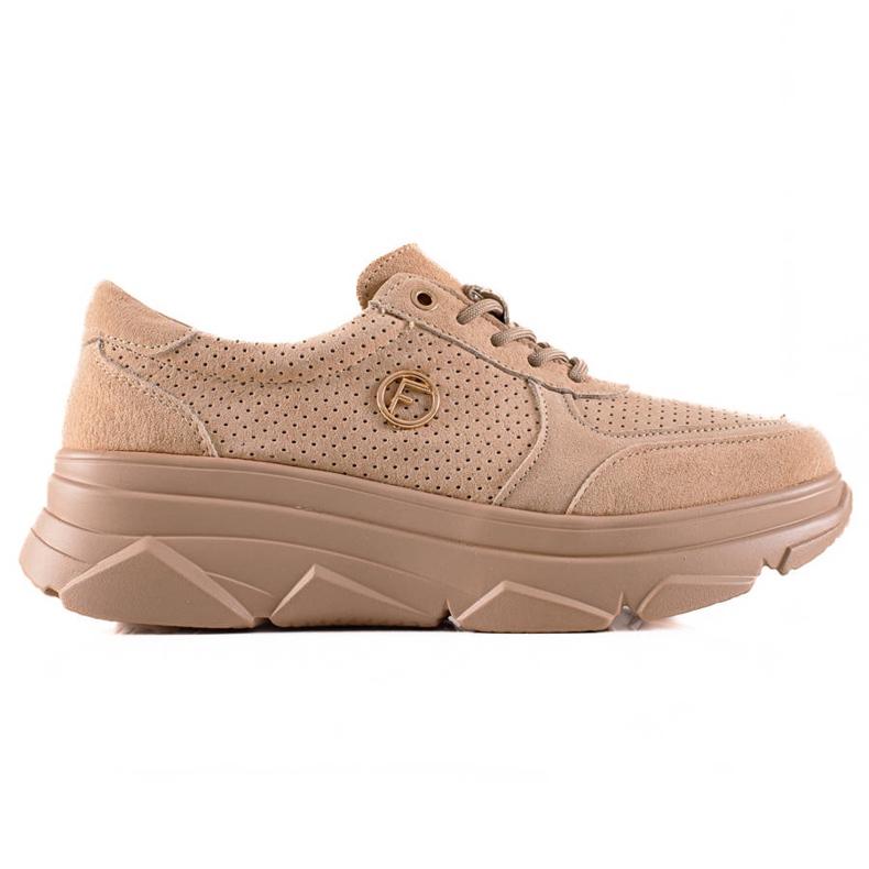 Filippo Beige Leather Sneakers brown Filippo Beige Leather Sneakers brown