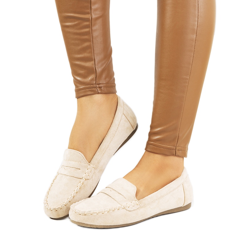 Nieves beige women's loafers