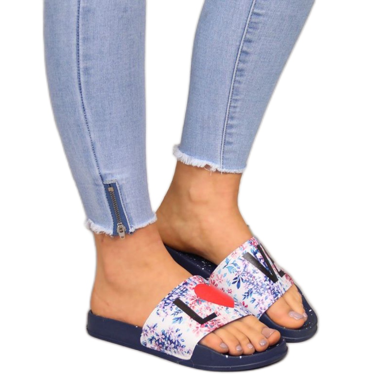 Rubber slippers Big Star W INT1148B navy blue multicolored