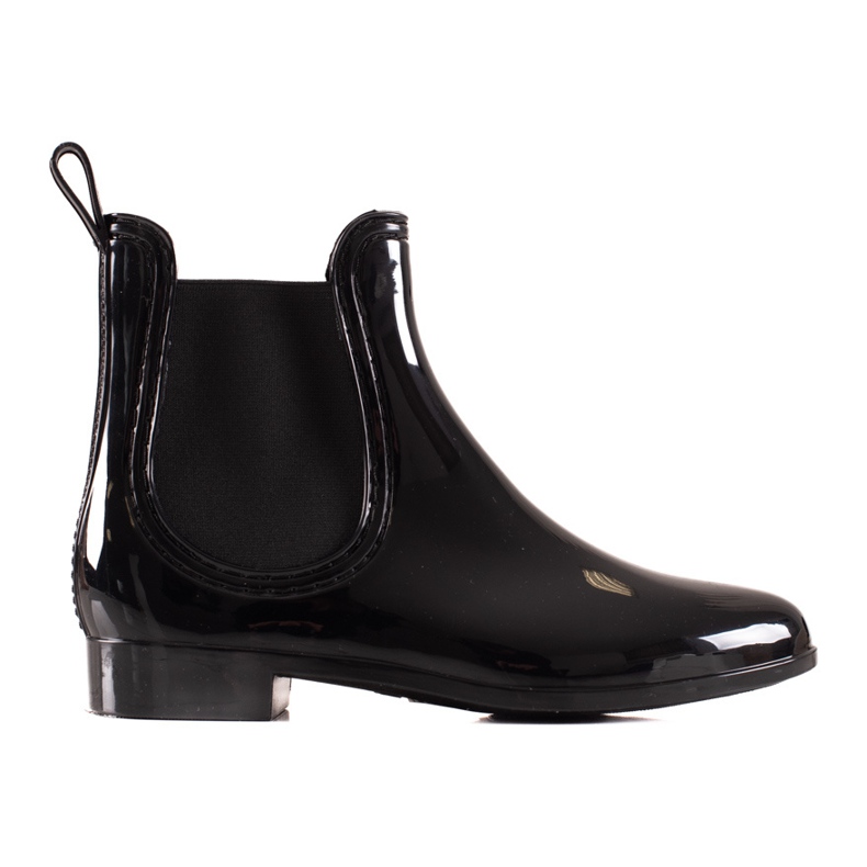 TRENDI Lacquered galoshes black