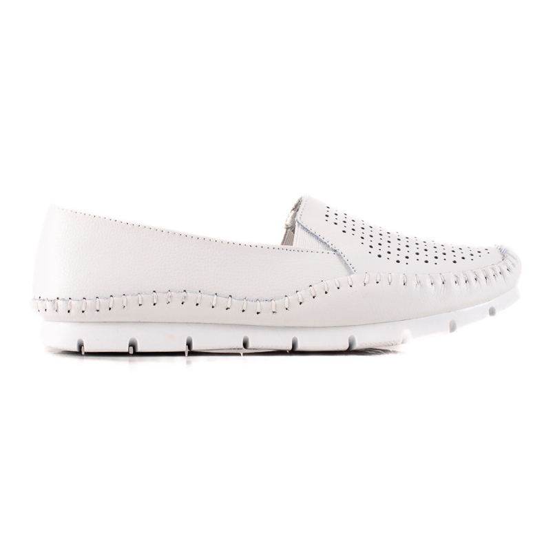 Goodin White Leather Loafers Goodin White Leather Loafers