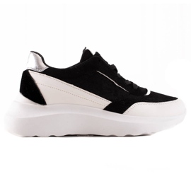 TRENDI Fashionable BLACK AND WHITE Sneakers silver TRENDI Fashionable BLACK AND WHITE Sneakers silver
