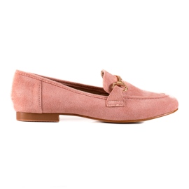 Seastar Moccasins With Golden Decoration pink