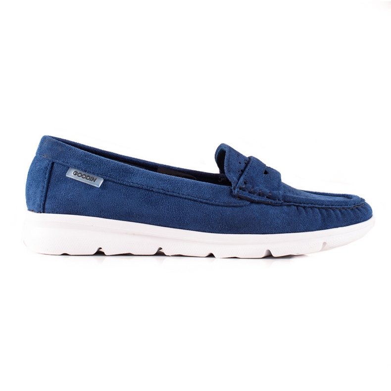Goodin Loafers With Openwork Pattern navy blue