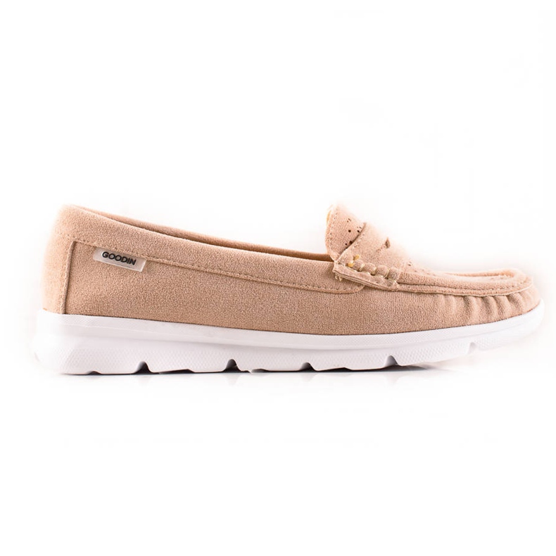 Goodin Loafers with an openwork pattern beige