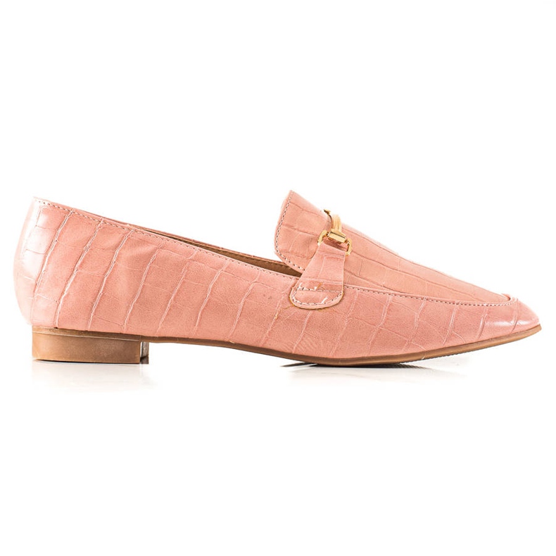 Encor Elegant Loafers With Eco Leather pink