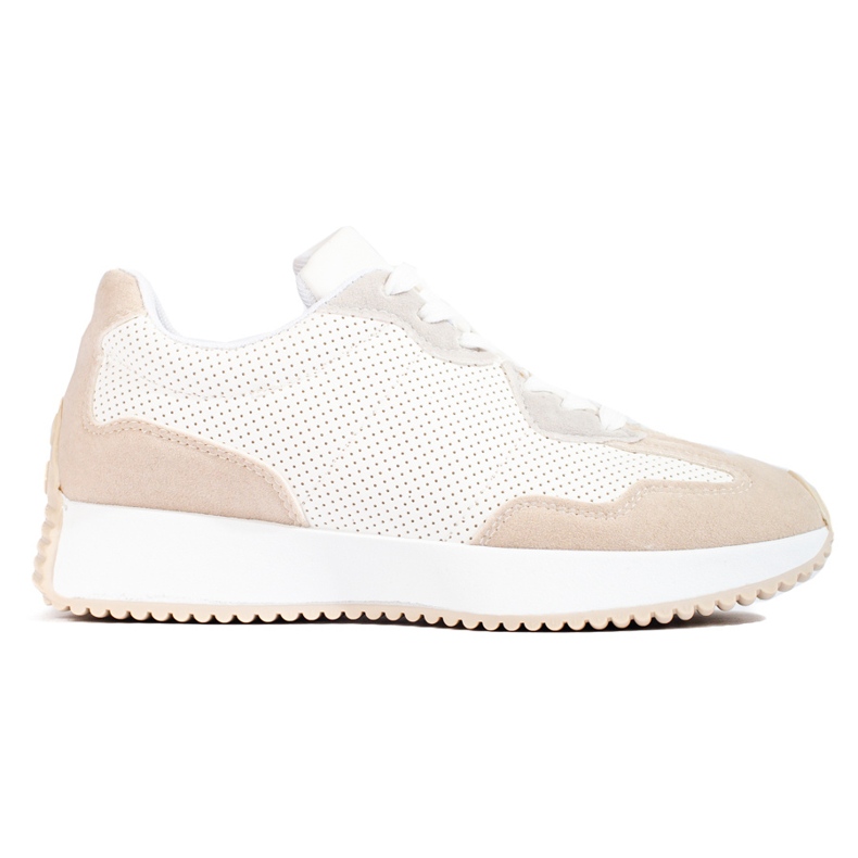 TRENDI Casual Sports Shoes On The Platform beige white grey