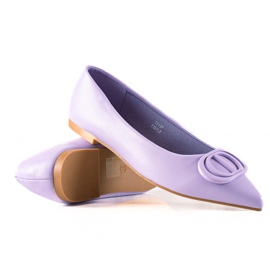 Seastar Violet ballerinas with an ornament purple