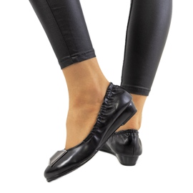 BM Black ballerinas on the wedge Sofia BM Black ballerinas on the wedge Sofia