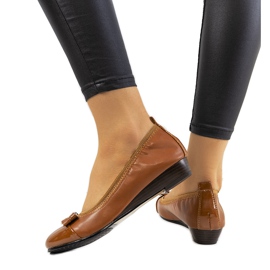 Brown ballerinas on the wedge Rees