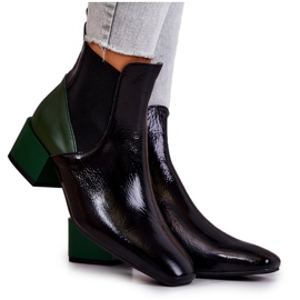 PA2 Leather Boots On A Black And Green Kailey Post PA2 Leather Boots On A Black And Green Kailey Post